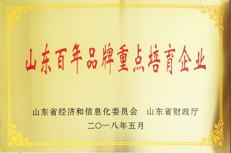山東百年品牌重點培育企業(yè)